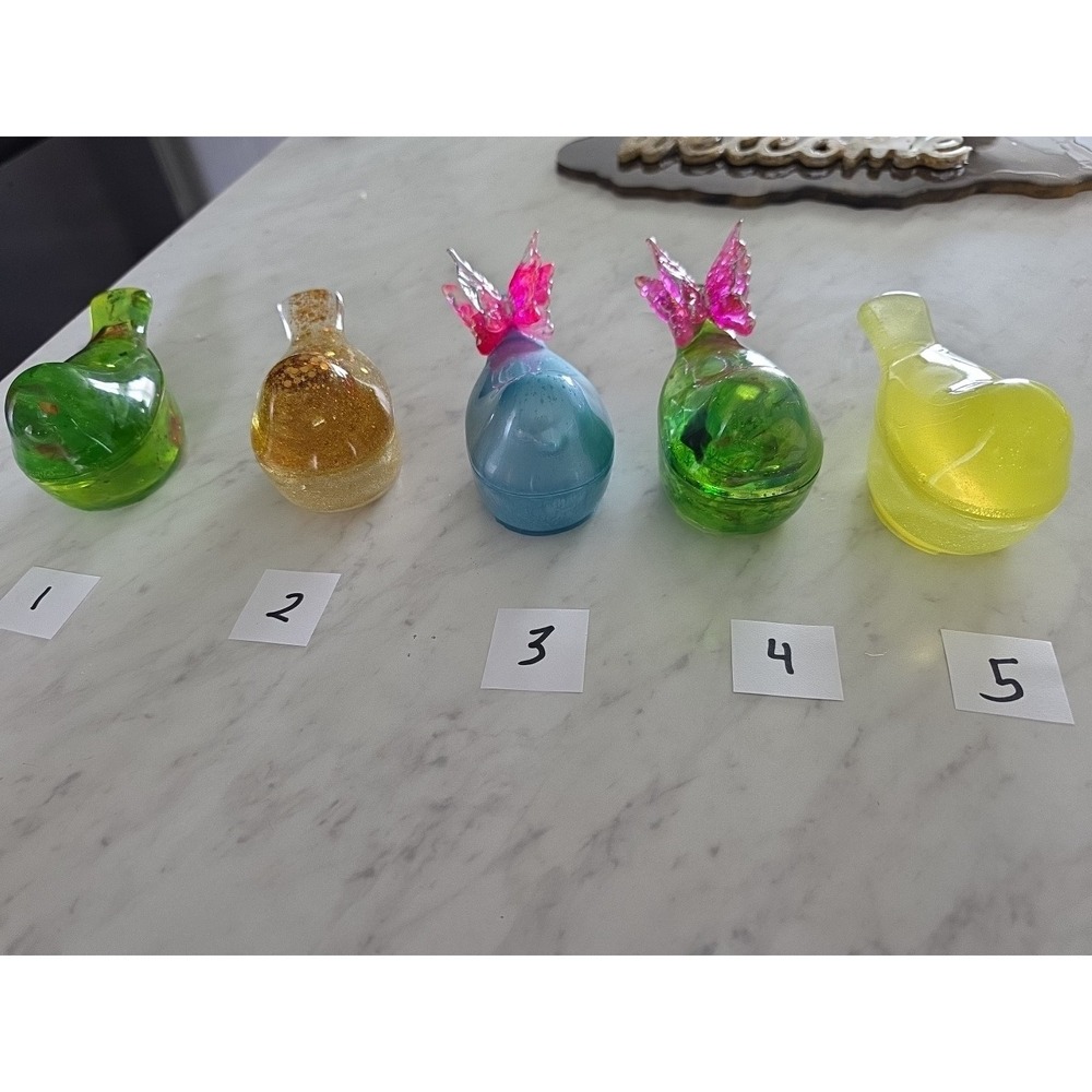 Handmade Resin Bird Jars